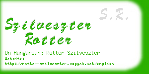 szilveszter rotter business card